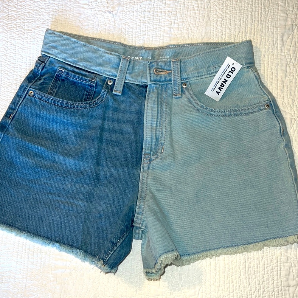 NWT High rise denim shorts